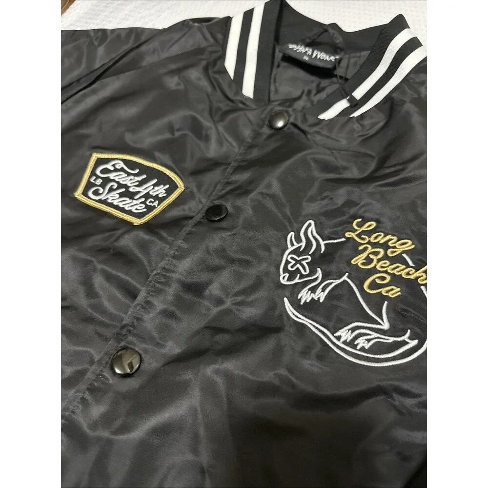 NWT Shaka Wear Bomber Jacket, Black Size X-Large